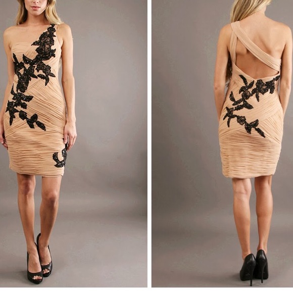 Special occasion/cocktail dress- one shoulder with beautiful lace-sequin detail - Picture 10 of 11